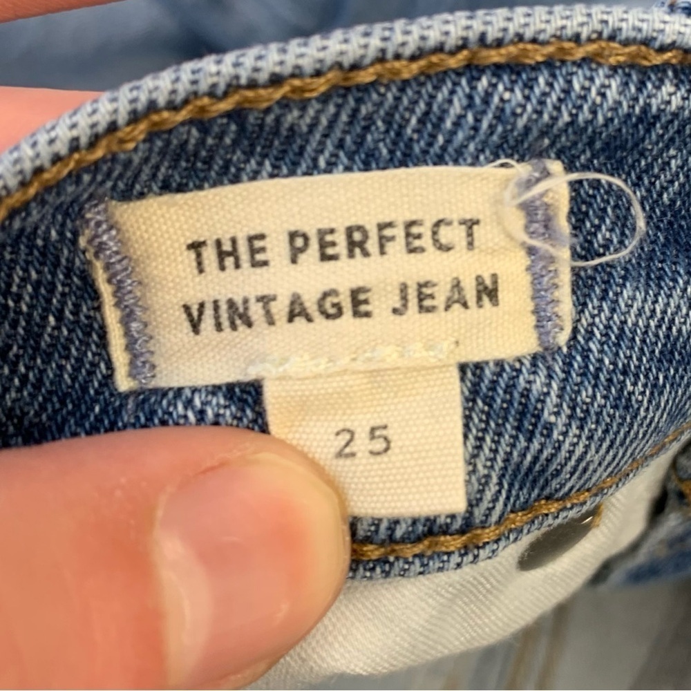 Madewell The Pefect Vintage Jean High Rise Medium Wash Stretch Denim Size 25 - Picture 12 of 16